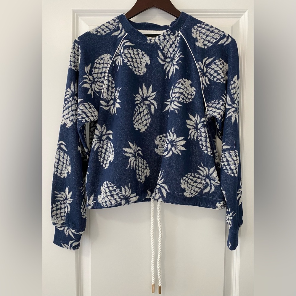 Le Superbe After Sundown Print Terry Cloth Pullover Oversize Nordstrom XS NWT - Picture 5 of 6